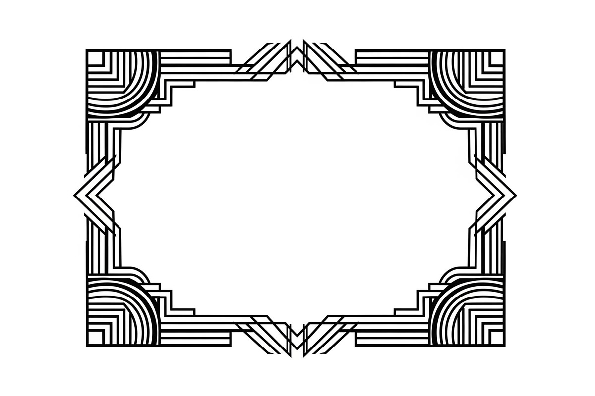 Art Deco Frame SVG Bundle, an Illustration by Gaye Art (Photo 10 of 31)