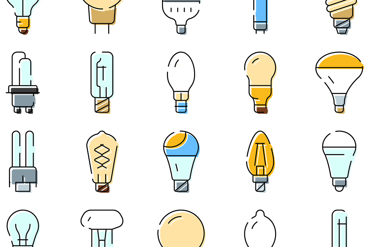 Different types of light bulbs and, an Object Graphic by pikepicture (Photo 3 of 3)