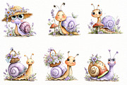 Whimsical summer snail Clipart, an Illustration by Designworld (Thumbnail 2 of 6)