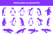 Penguin Silhouette Vector Art, an Animal Illustration by nandinigraphics (Thumbnail 3 of 4)