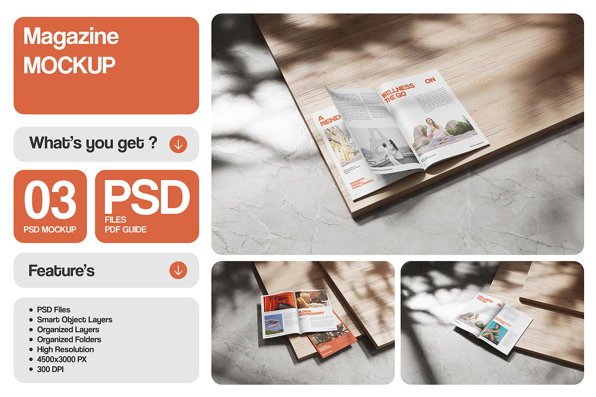 Magazine Mockup, a Books & Magazine Mockup by Pixie Creative (Photo 1 of 4)
