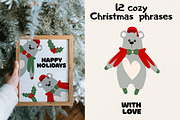 Little Christmas Animals Clipart, an Animal Illustration by JT_Design_Art (Thumbnail 9 of 12)