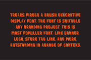 Treaks Firego - Fire Typeface Font, a Sans Serif Font by Iqsiart Studio (Thumbnail 2 of 6)