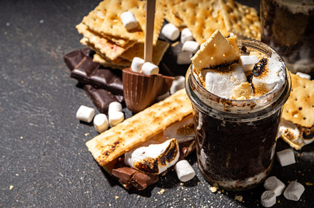 Smores mug cake dessert, a Food & Drink Photo by Rimma