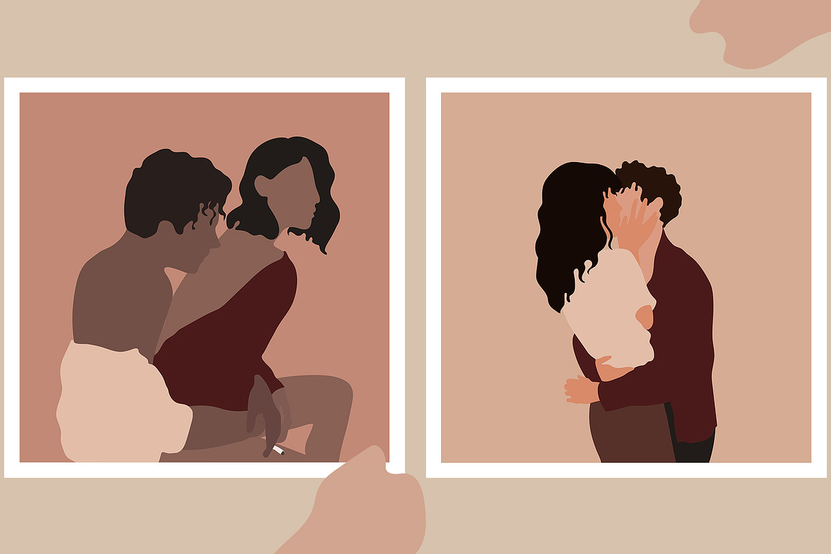 The Lovers Minimalist Graphic Art, a Decorative Illustration by Miracles Everywhere (Photo 5 of 12)
