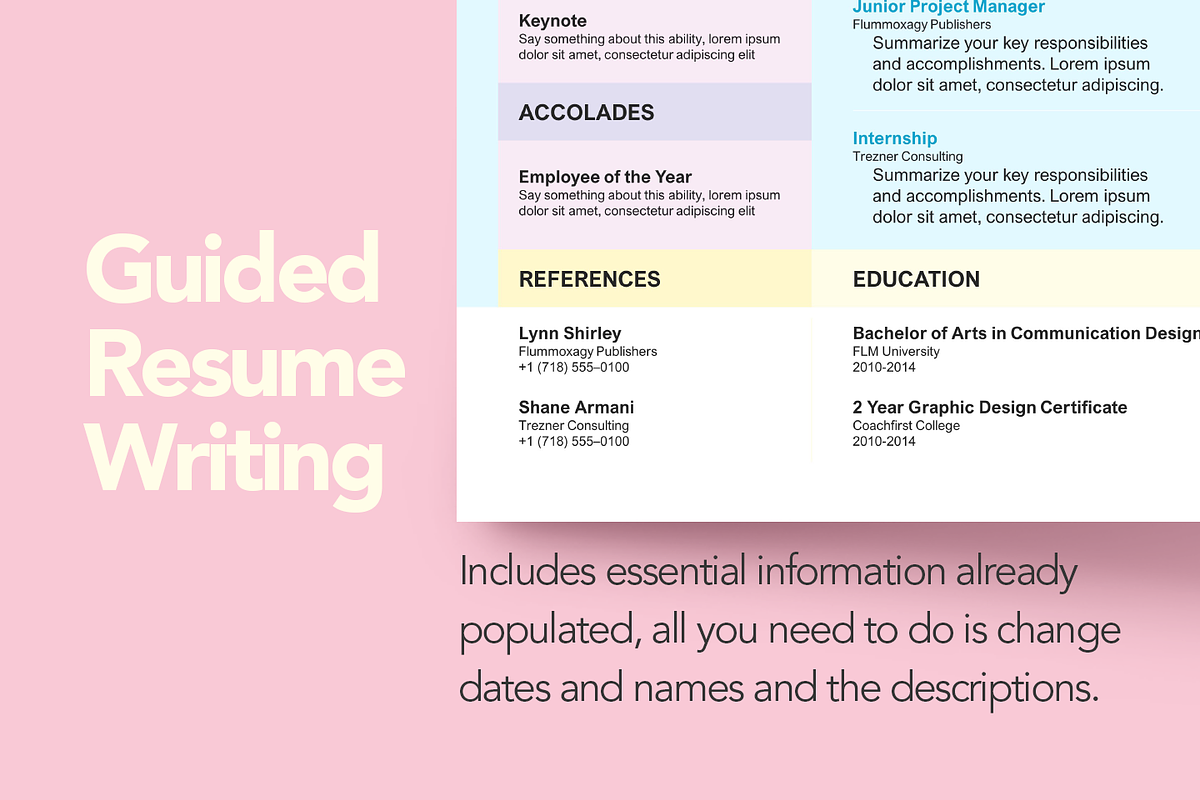 Happy Bright Resume Set, a Resume Template by Knockout Prezo (Photo 5 of 10)