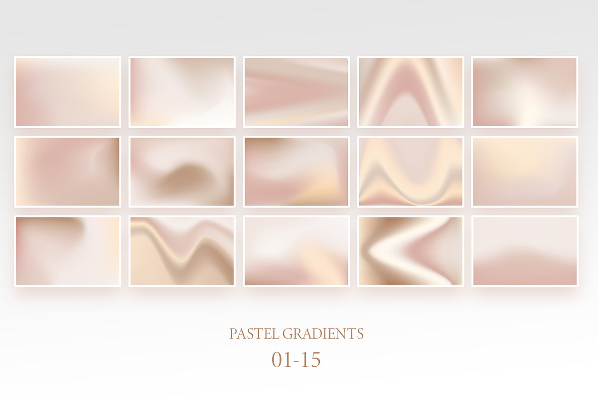 Pastel Gradients Set, a Texture Graphic by Olga Ryzychenko (Photo 2 of 6)