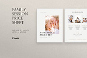 Family Session Price Sheet, a Flyer Template by Cagdas Yoldas (Thumbnail 1 of 7)