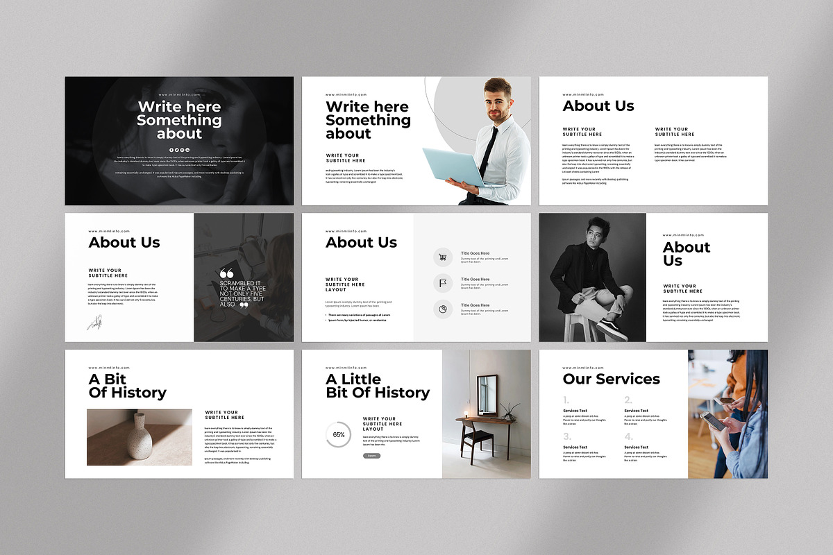 Minml Presentation Template, a Presentation Template by evgenystudio (Photo 12 of 28)