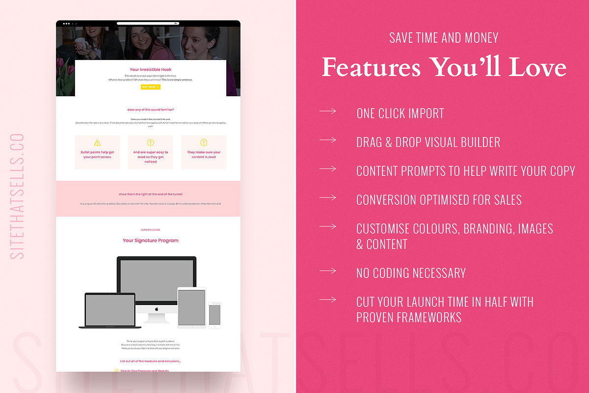 Divi Sales Page & Tripwire Template, a WordPress Template by Site That Sells (Photo 2 of 3)