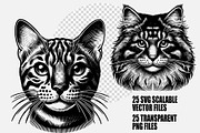 Cat Breeds SVG & PNG Bundle, an Illustration by M9 Design (Thumbnail 3 of 4)
