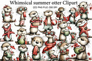 Whimsical summer otter Clipart, an Illustration by Designworld (Thumbnail 1 of 5)