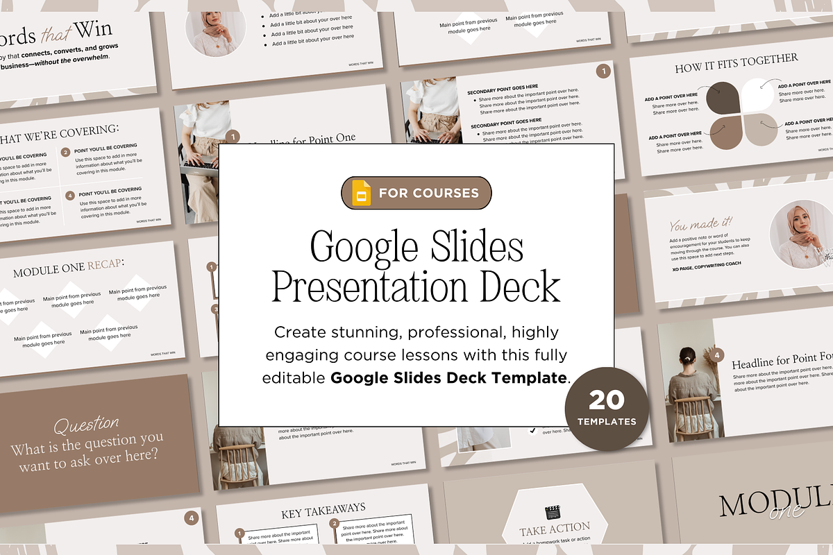 Google Slides Course Presentation, a Presentation Template by Our Polished Pages (Photo 1 of 6)