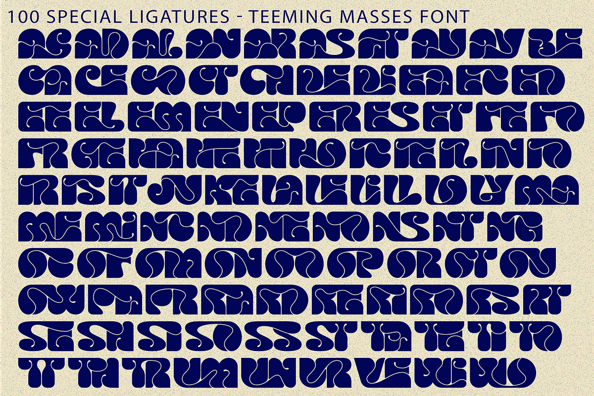 TEEMING MASSES - BOLD GROOVY FONT, a Sans Serif Font by 177Studio (Photo 8 of 8)