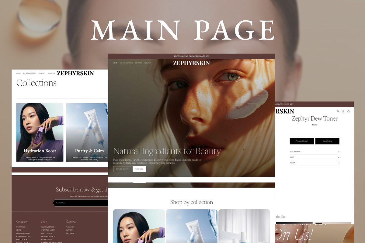 Zephyr Minimalist Shopify 2.0 Theme, a Shopify Template by AtelierDuVow (Photo 3 of 10)