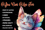 Adorable Rainbow Cute Cat Clipart, an Illustration by CreationArt (Thumbnail 9 of 9)