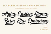 Double Porter 12 FONTS + EXTRAS, a Script Font by Fenotype (Thumbnail 18 of 20)