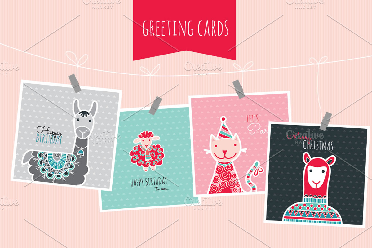 Set of Cute Doodle Critters, an Animal Illustration by Tazi Design (Photo 2 of 3)