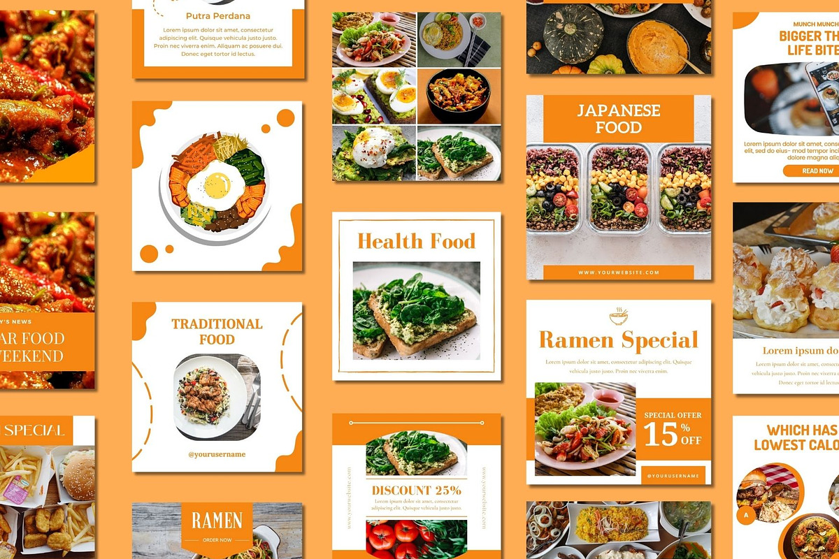 Food Blogger Social Media Post, a Social Media Template by BoontenStudio (Photo 2 of 7)