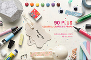 Crafter's Colorful Props, a Pens & Pencil Mockup by JSquarePresents (Thumbnail 2 of 9)