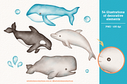 Under the Sea - Cliparts Set, an Illustration by Estudio Daiane Barbosa (Thumbnail 3 of 10)