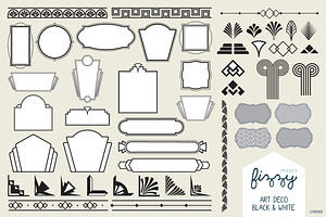 50x Art Deco Vector Elements