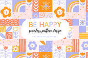 Be Happy - seamless pattern, a Pattern Graphic by Alenkakarabanova (Thumbnail 1 of 3)