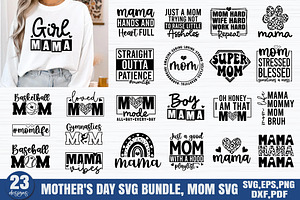 Mother's Day SVG Bundle, Mom SVG, a Graphic by Designer302