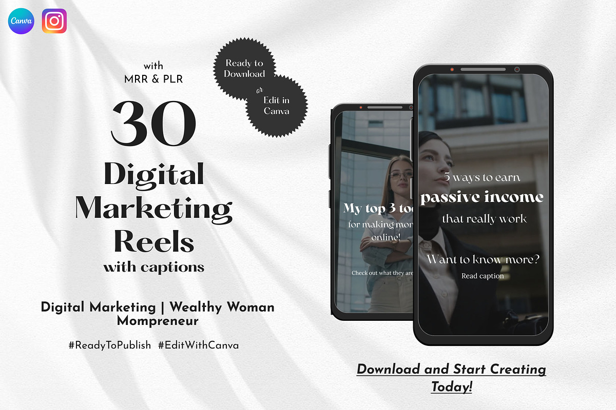 Professional Insta Reels Templates, a Social Media Template by Studio DigiCraft (Photo 1 of 9)