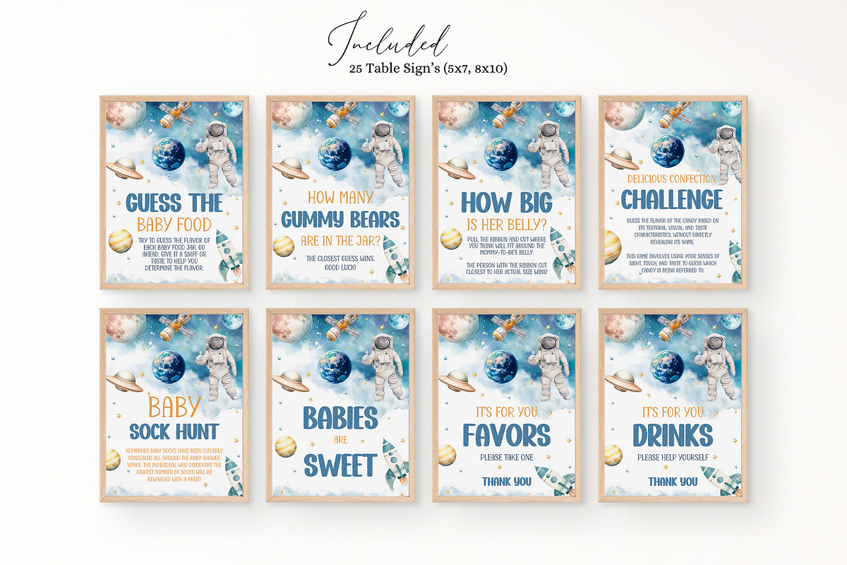 Outer Space Baby Shower Game Package, a Templates & Theme by Digital_Mind (Photo 3 of 6)
