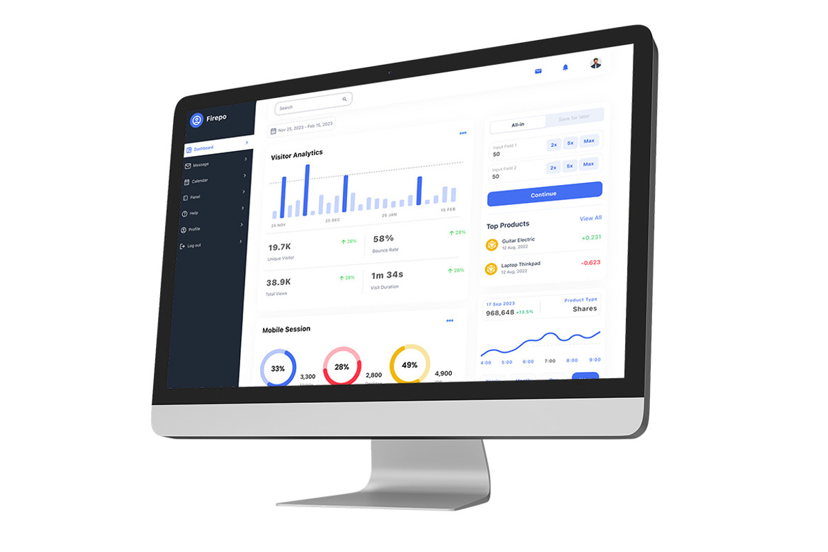 Firepo - Analytics Dashboard UI Kits, an UI Kit Template by ENATIVE (Photo 5 of 5)