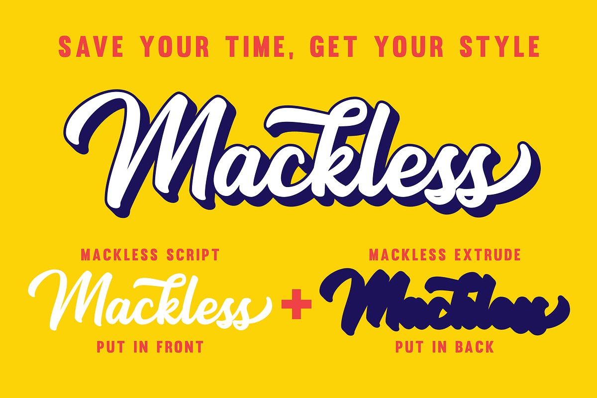 Mackless - Layered Font, a Script Font by Sibelumpagi Studio (Photo 4 of 16)
