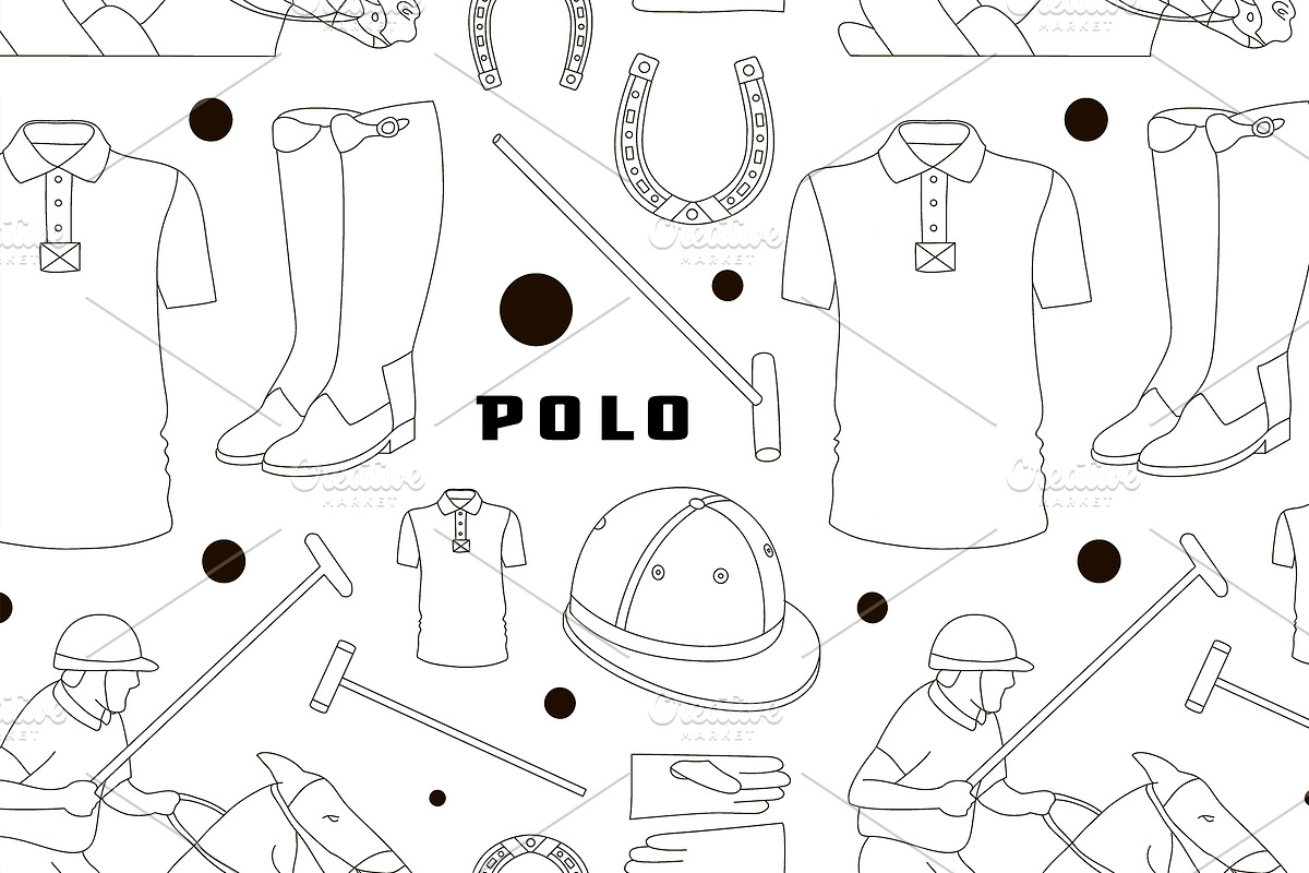 Polo objects, Sport uniform pattern, a Pattern Graphic by Netkoff
