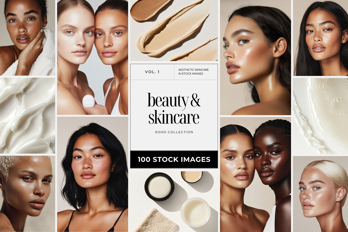 Diverse Skincare Beauty Stock Photos, a Beauty & Fashion Photo by COCO Designs (Photo 1 of 22)