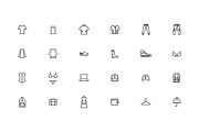 Clothes & Apparel Icons Vol 01, an Outline Icon by Pixel Sauce™ (Thumbnail 2 of 4)