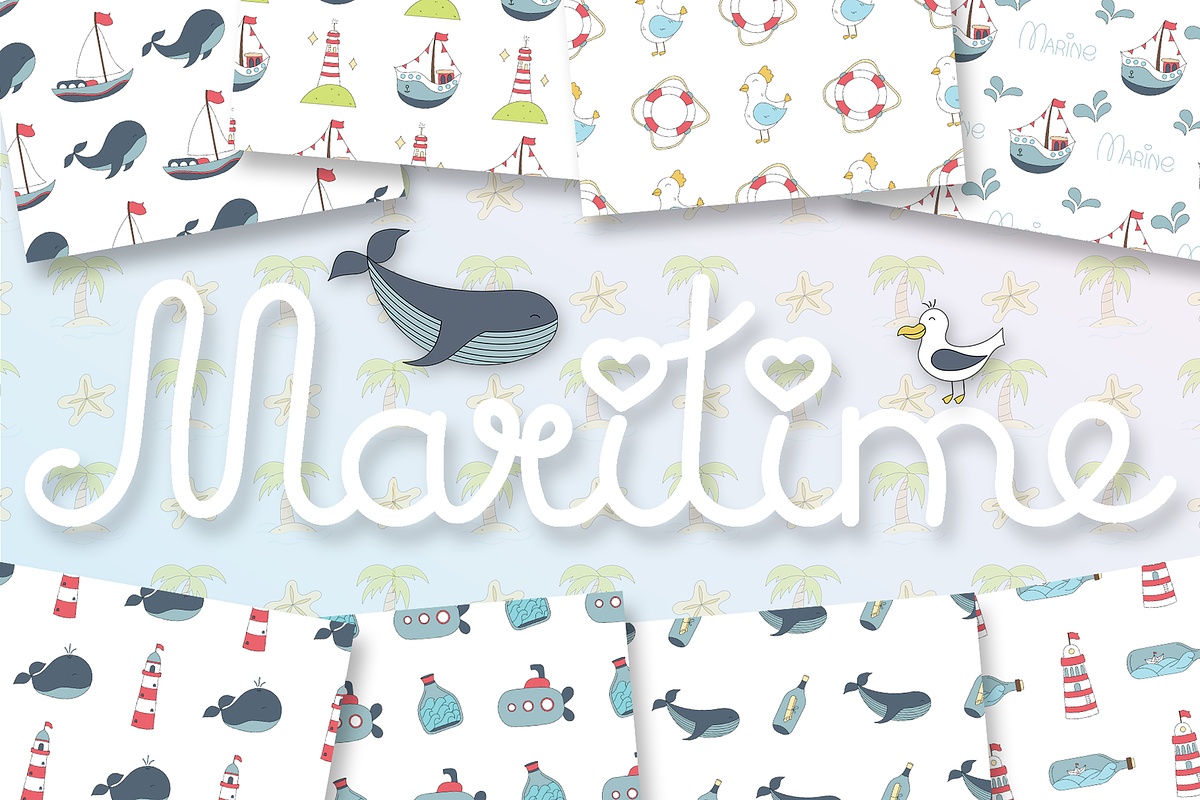 Maritime (elements, patterns), a Decorative Illustration by My Sweet Dreams (Photo 1 of 6)