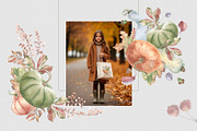 Pumpkin clipart. Autumn watercolor, an Illustration by Kate Lanbina (Thumbnail 2 of 16)