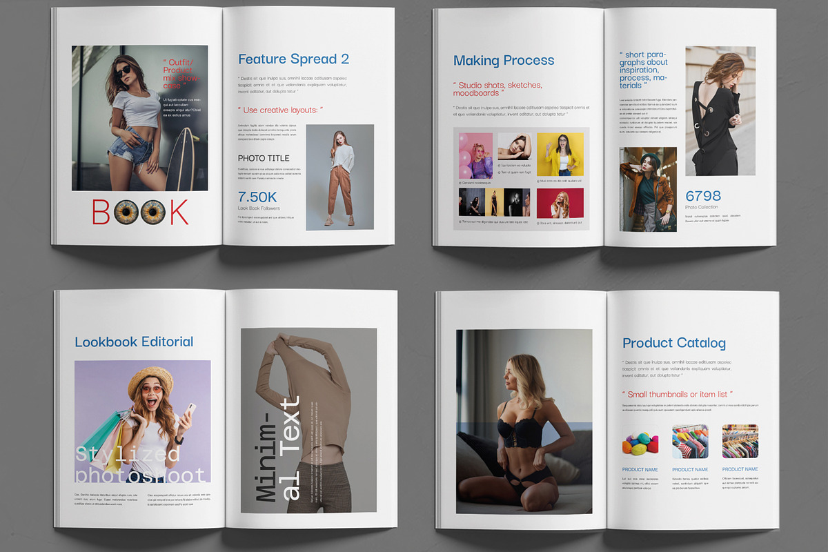 Modern Fashion Look Book Template, a Brochure Template by MightyDesign (Photo 3 of 6)