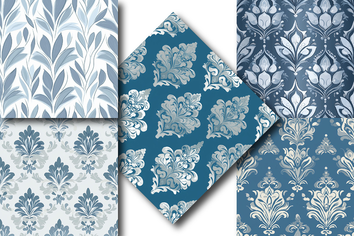 Dusty Blue and Silver Pattern, an Illustration by DreamPrint404 (Photo 2 of 5)