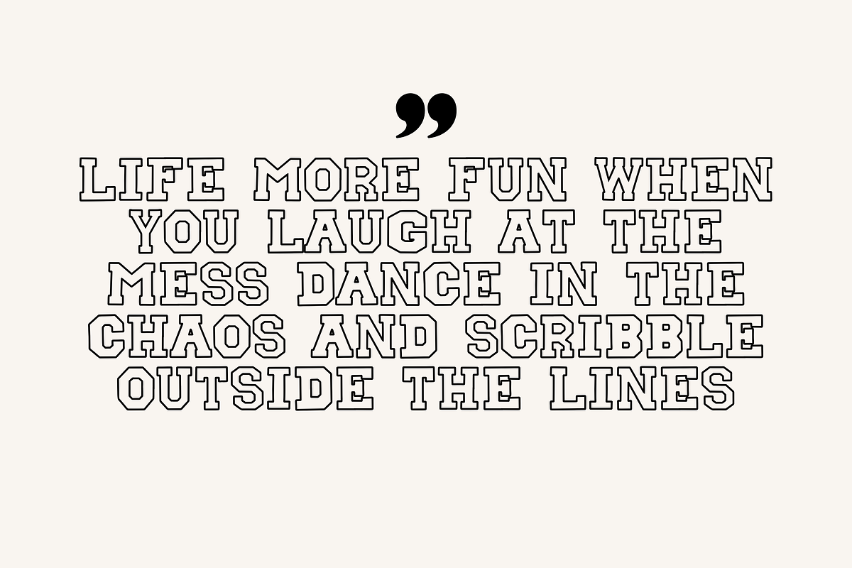 Blocksmith Outline, a Serif Font by Dm Studio (Photo 8 of 10)