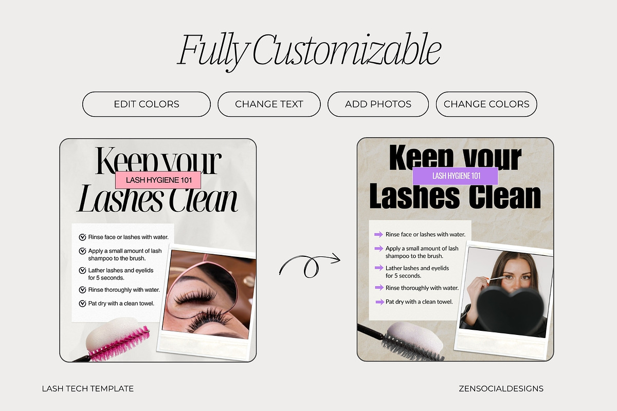 Lash Tech Instagram Templates preview 6