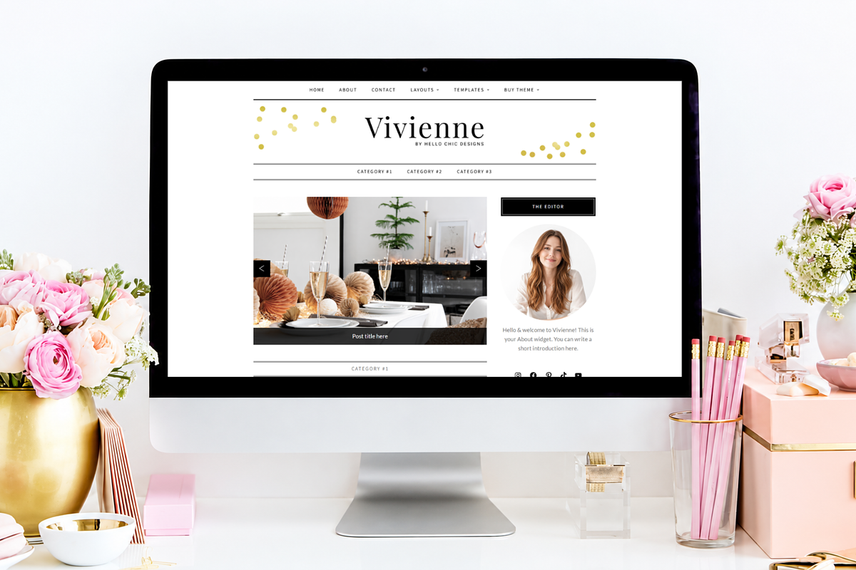 Feminine WordPress Theme | Vivienne, a WordPress Template by Hello Chic Designs (Photo 2 of 2)
