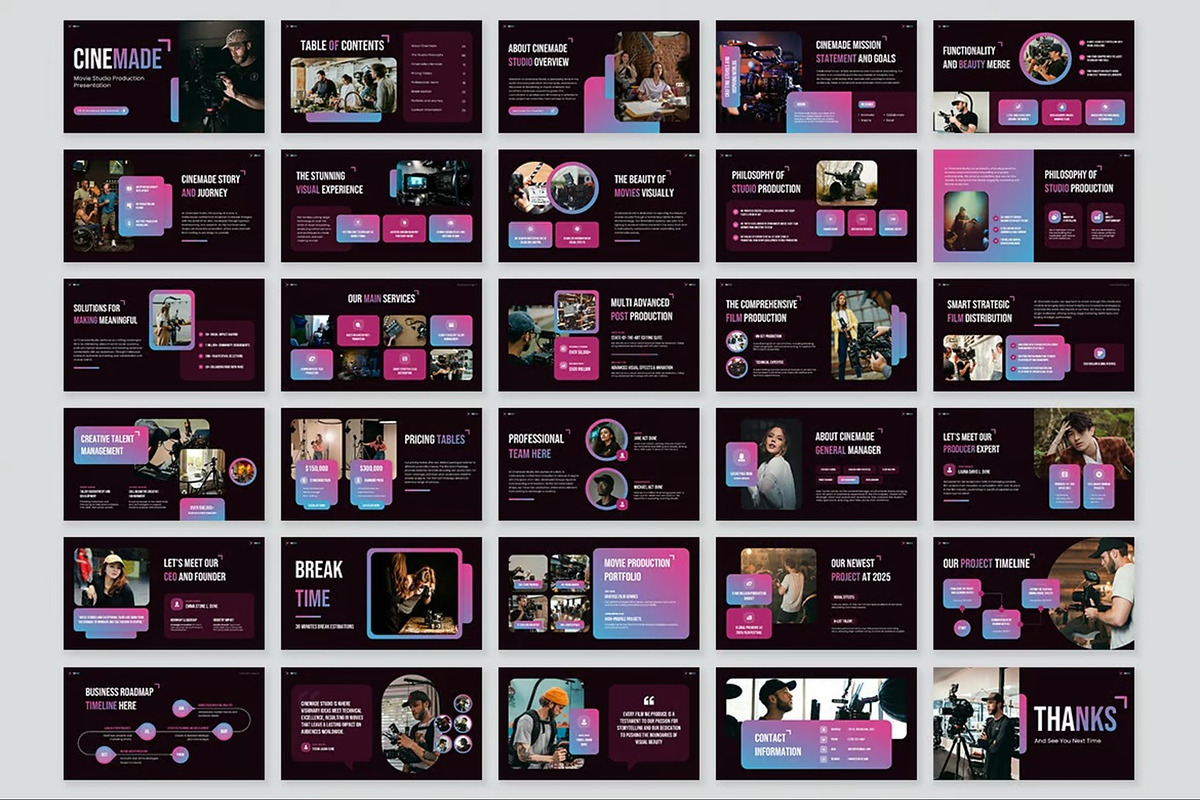 Movie Studio Production Powerpoint, a Presentation Template by Fit-tee (Photo 6 of 10)