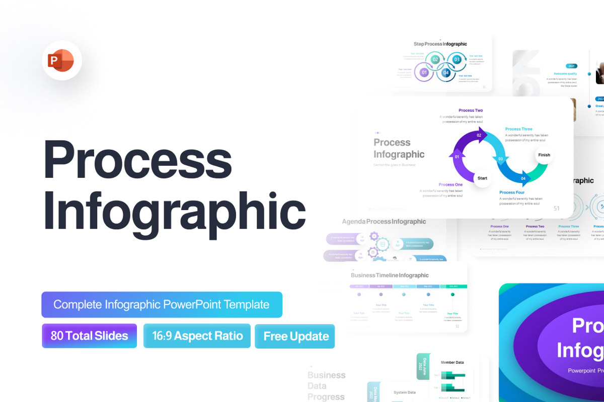 Process Infographic PowerPoint Asset, a Presentation Template by Brandearth RRGraph (Photo 1 of 6)