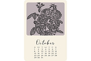 Calendar with monochrome flowers, a Stationery Template by NatalyN (Thumbnail 11 of 13)