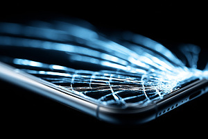 Close up view of cracked smartphone, a Technology Photo by MistyDay