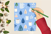 Cozy Blue Winter Watercolor Clipart, an Illustration by DreamCafeArt (Thumbnail 4 of 6)