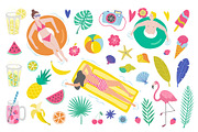 Vector summer set, an Animal Illustration by Kattarina Po (Thumbnail 2 of 5)