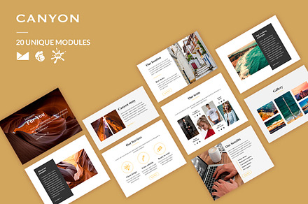 Canyon Template + Online Builder, an Email Template by theevs_merch