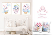 Cute Easter Bunny clipart, an Animal Illustration by MarinadeArt (Thumbnail 6 of 8)